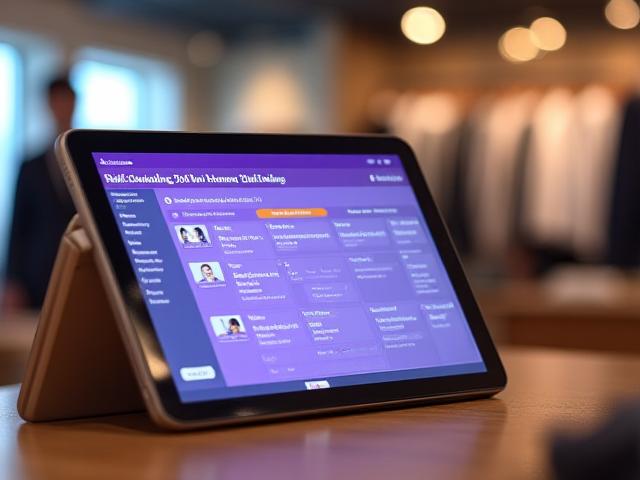 A sleek retail floor with a digital management overlay